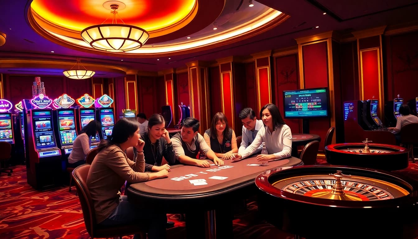 Experience the excitement of betting at bet88 with luxurious casino visuals featuring vibrant games.