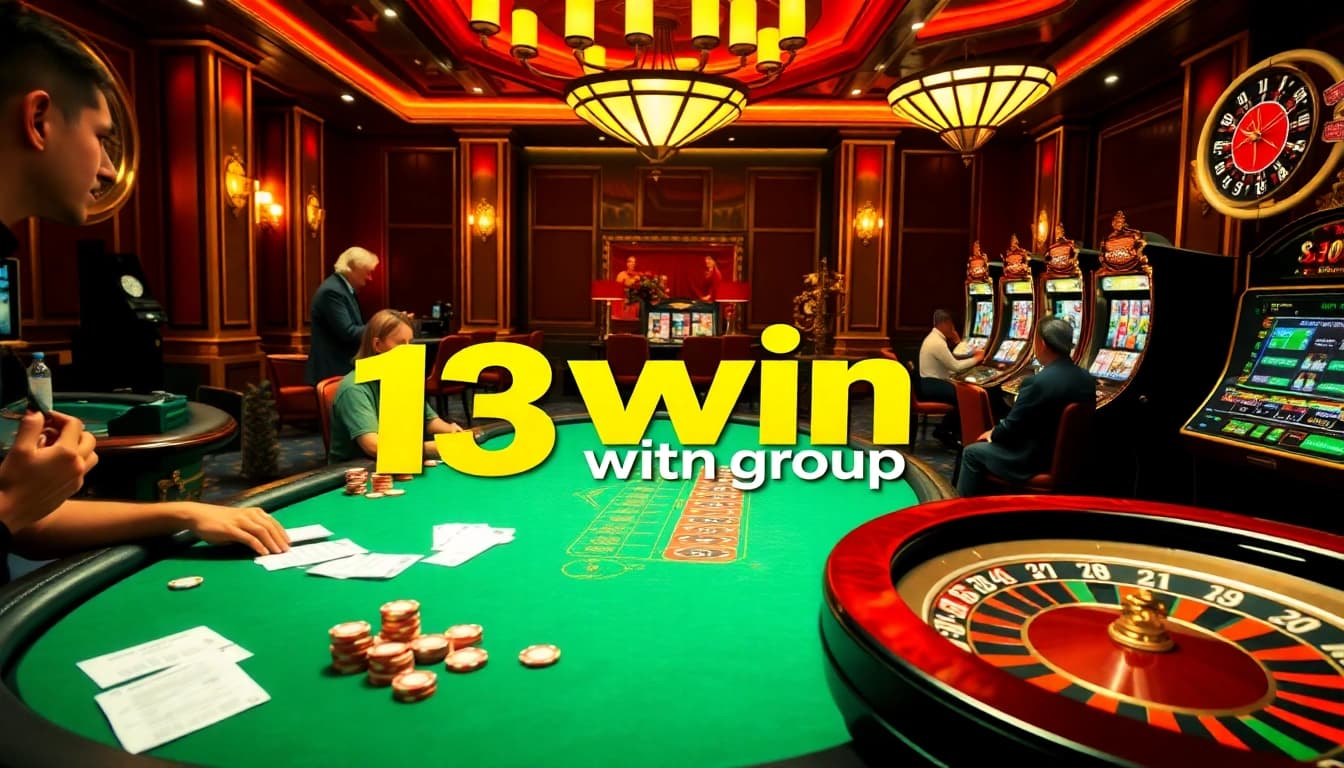 Experience the thrill of betting at 13win group's luxurious casino.