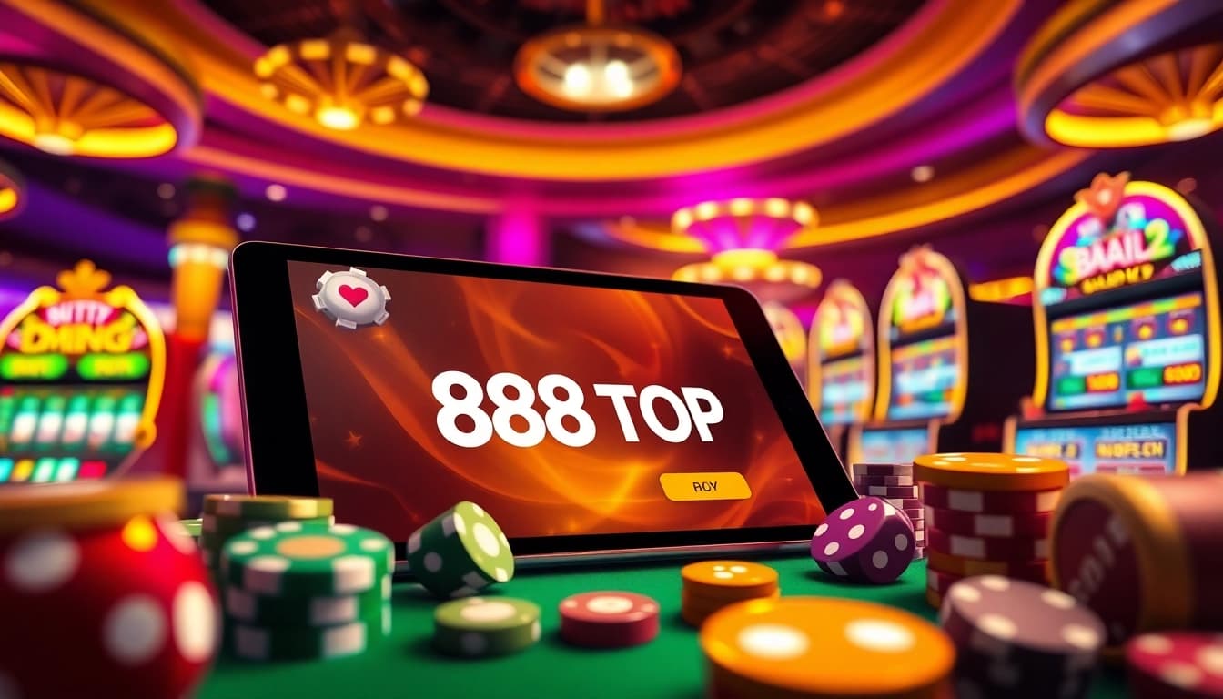 Experience the thrill of winning with 888TOP’s dynamic online casino interface.