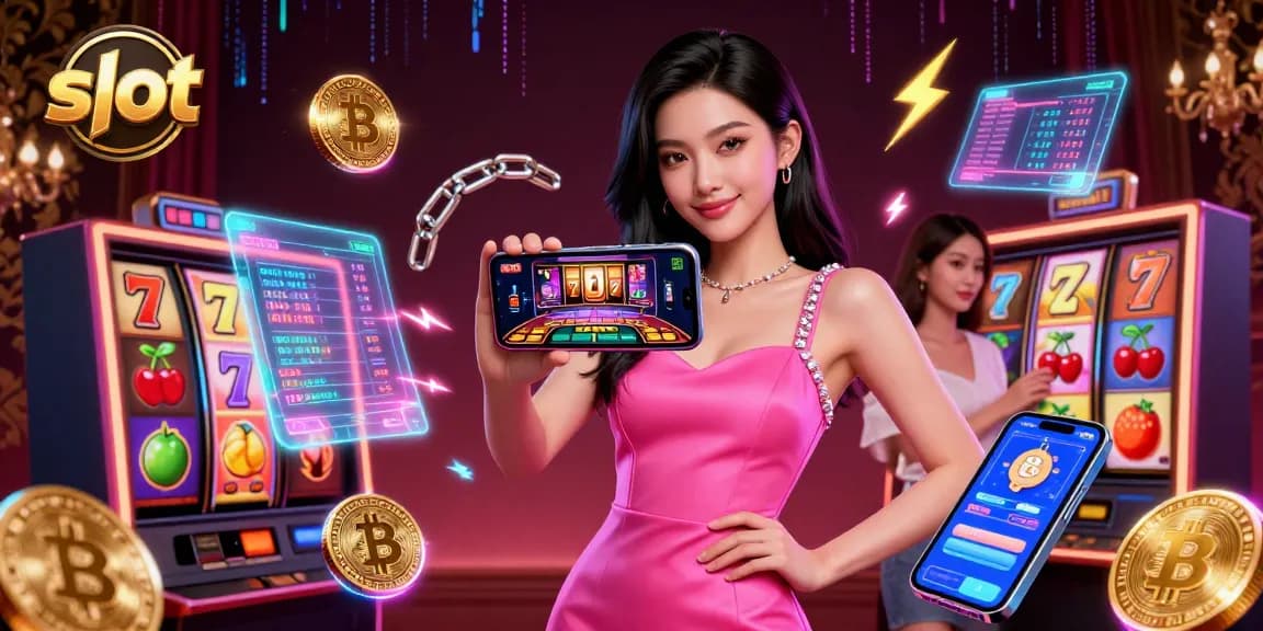 Spin the slot reels featuring vibrant symbols in a dynamic casino scene.