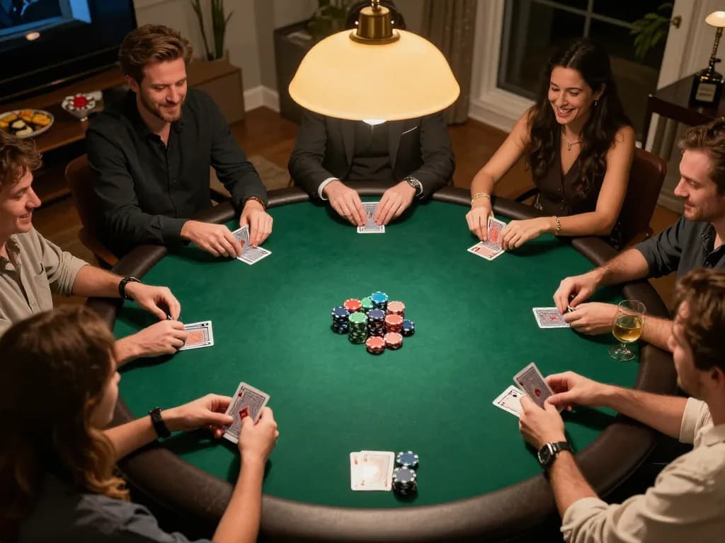 Experience thrilling poker gameplay with 88xx bet in social home settings, showcasing friendly competition and strategic fun.