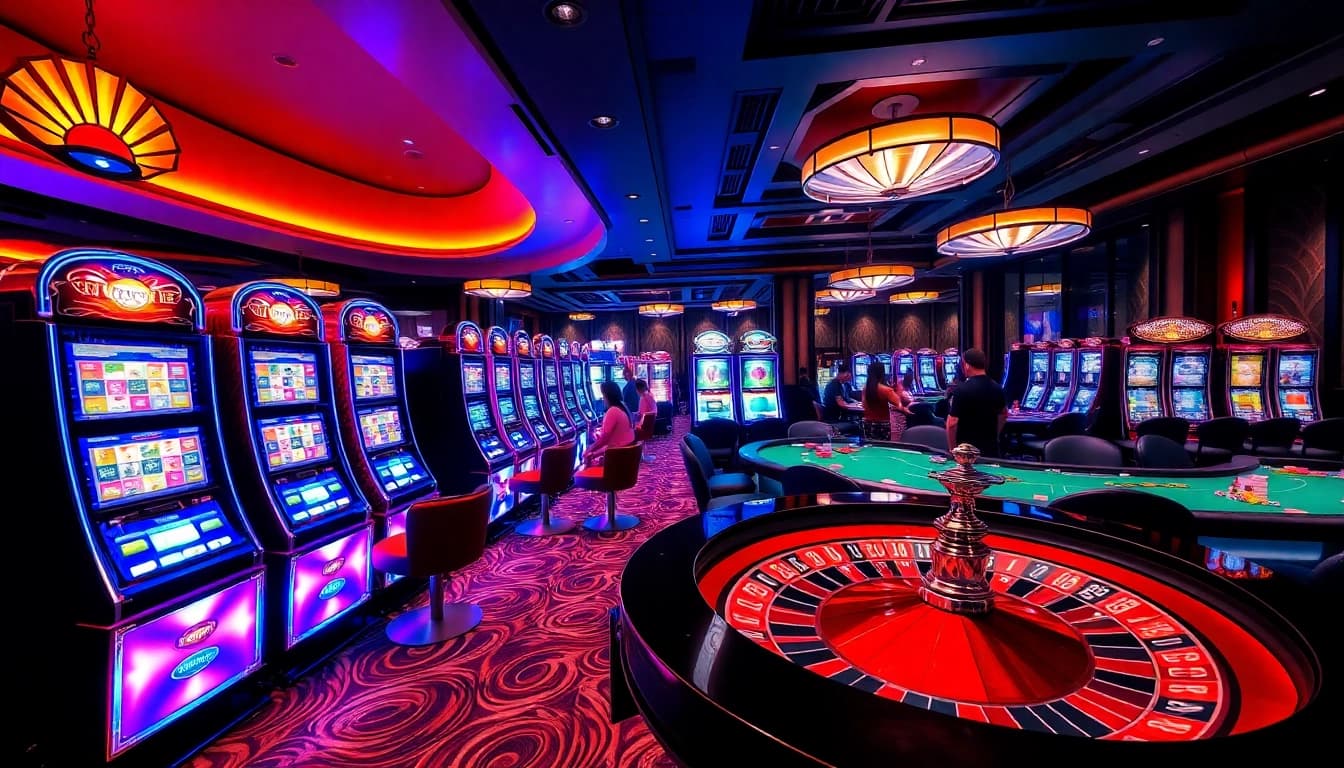 Exciting gaming atmosphere at XX88 casino featuring vibrant tables and enthusiastic players.