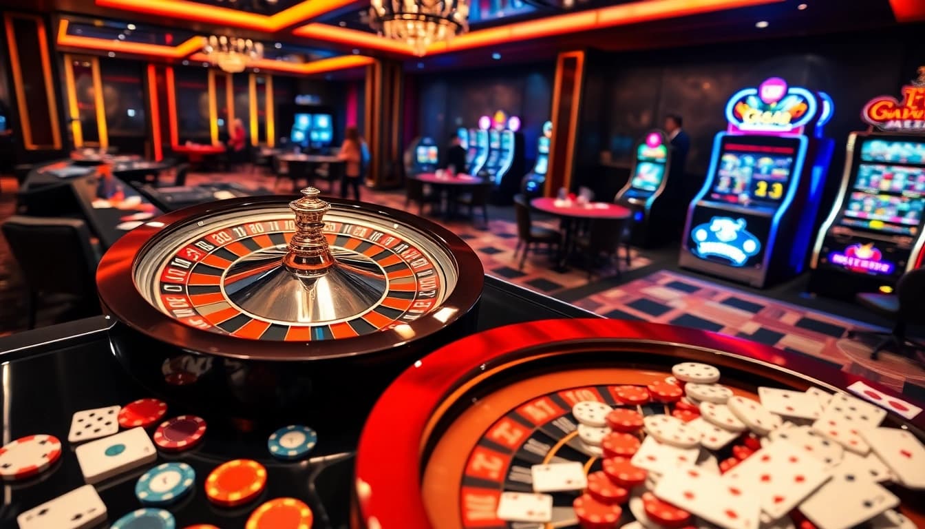 Experience the excitement of online gambling at GG88 with an engaging casino atmosphere and vibrant roulette wheel.