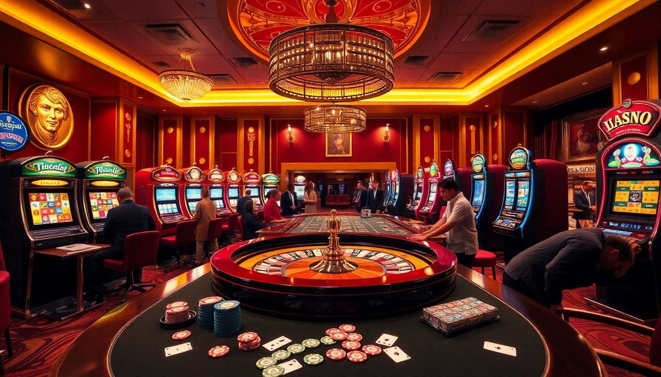 Players enjoying games at Pushpa Club casino, highlighting excitement and luxury.