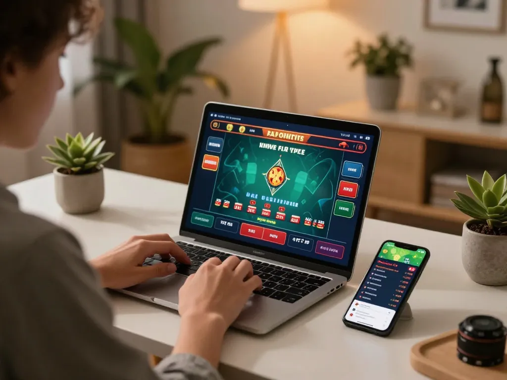 Engaging gameplay at tle-online with a live dealer blackjack session displayed on a laptop.
