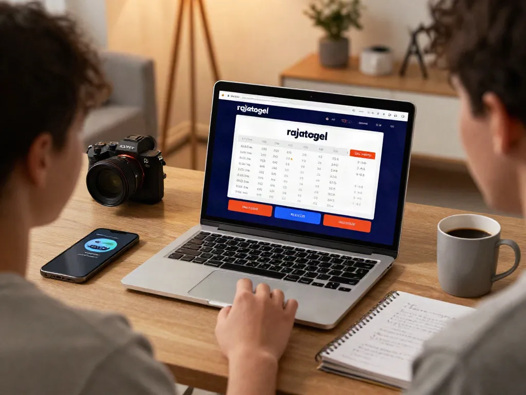 Pengguna rajatogel menikmati pengalaman bermain togel online di meja kerja yang nyaman.