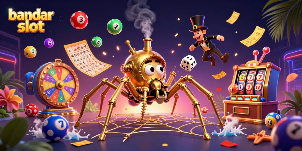 Menangkan permainan di bandar slot dengan ilustrasi 3D menarik penuh aksi dan elemen kasino.