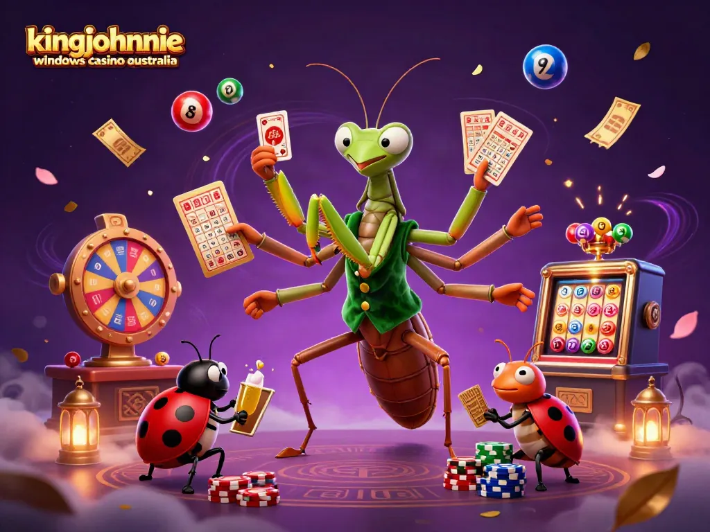 Explore the lively atmosphere of kingjohnnie windows casino australia with vibrant balloons, characters, and exciting games.