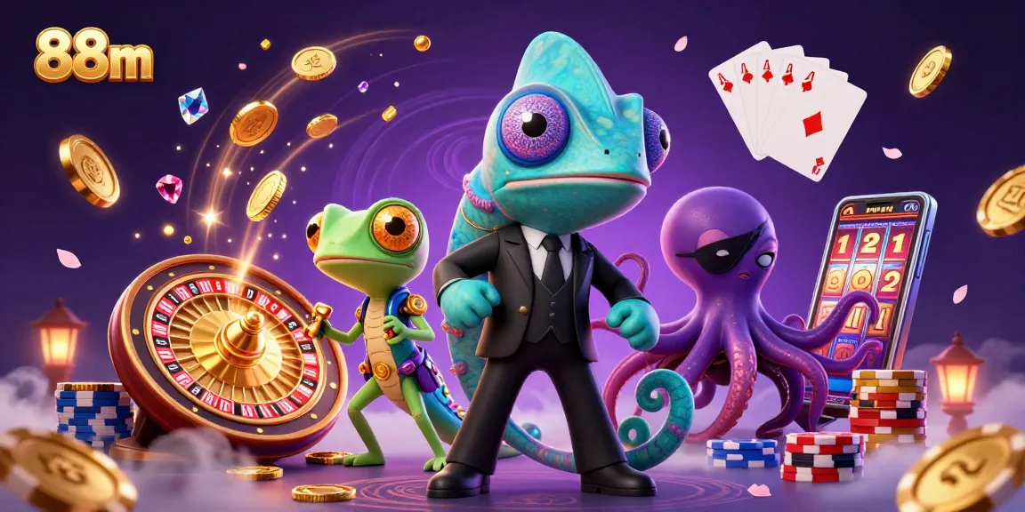 Experience the thrill of 88m with colorful gaming elements and dynamic characters.