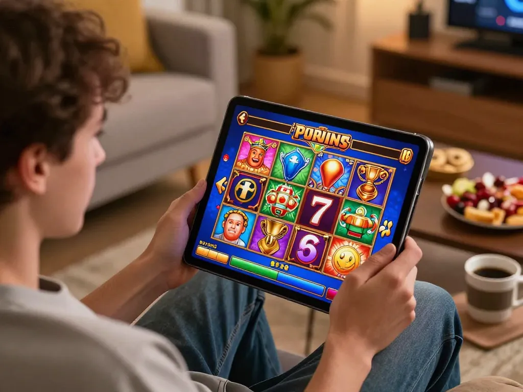 Pengalaman bermain Panda Win di tablet dalam suasana kasino online yang nyaman.