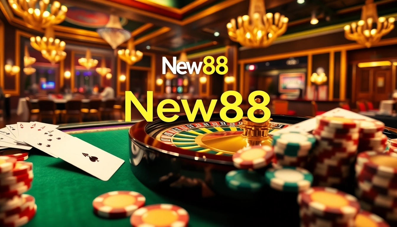 Experience the thrill of New88 with luxurious casino elements and atmosphere.