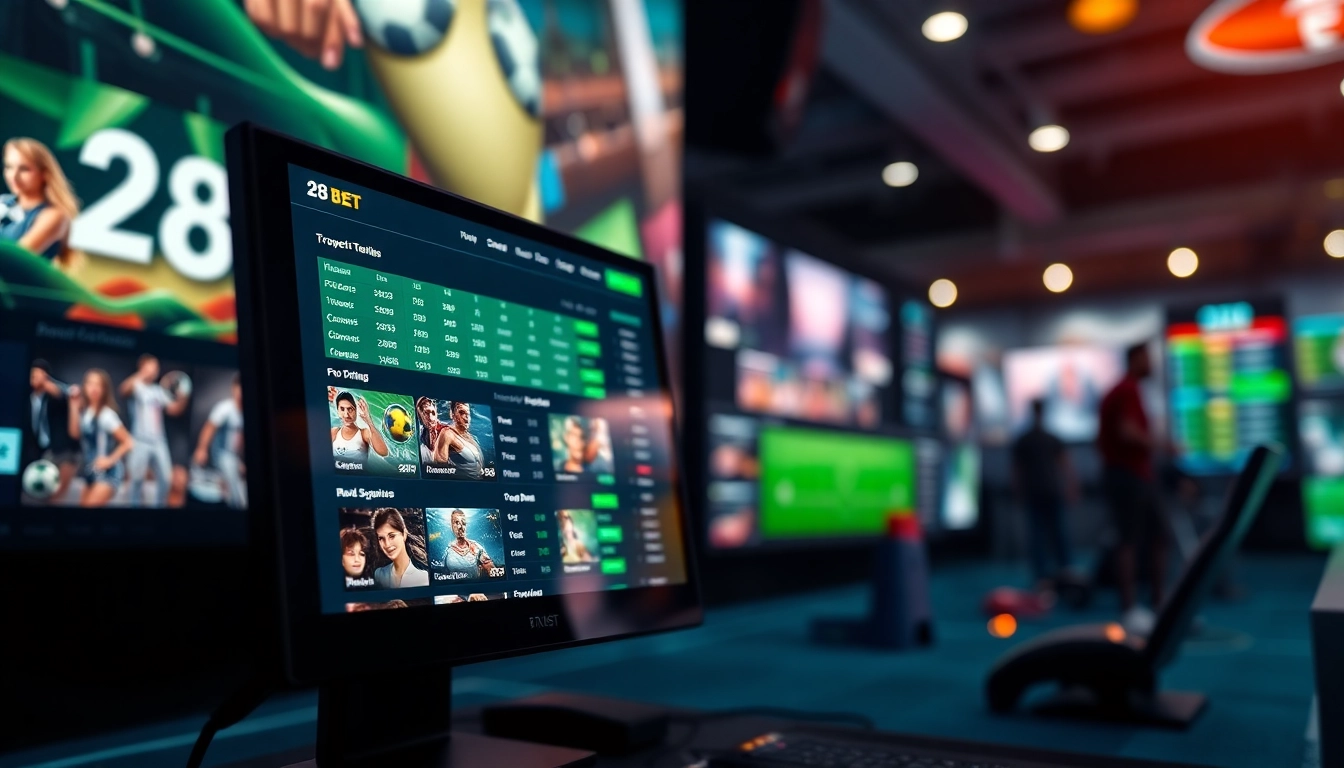 Online betting interface showcasing exciting features of 28BET