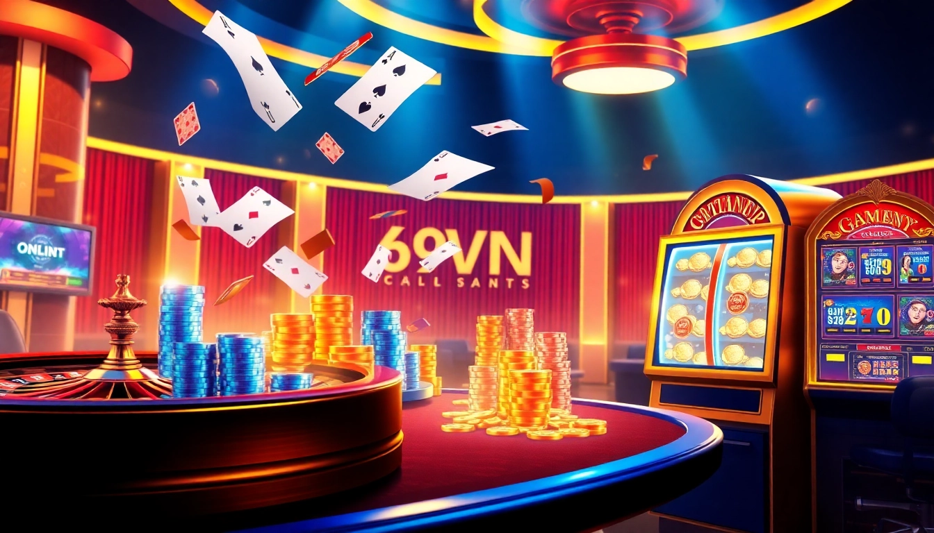 Experience the thrill of winning at 69VN's luxurious online casino with vibrant games and stunning visuals.