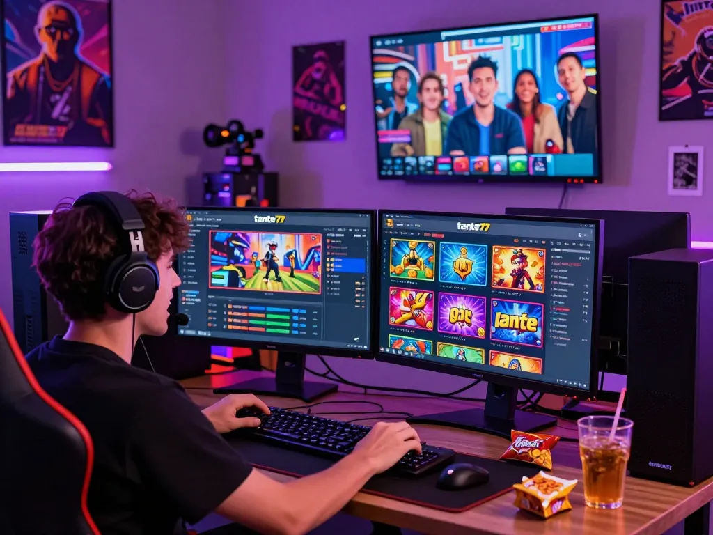 Exciting online gaming experience on tante77 platform with vibrant graphics and user engagement.