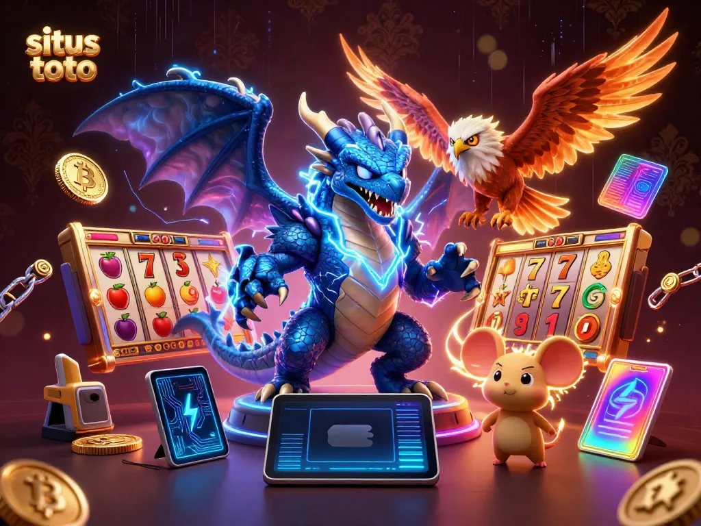 Mainkan situs toto dan raih jackpot menarik dengan ilustrasi kasino futuristik