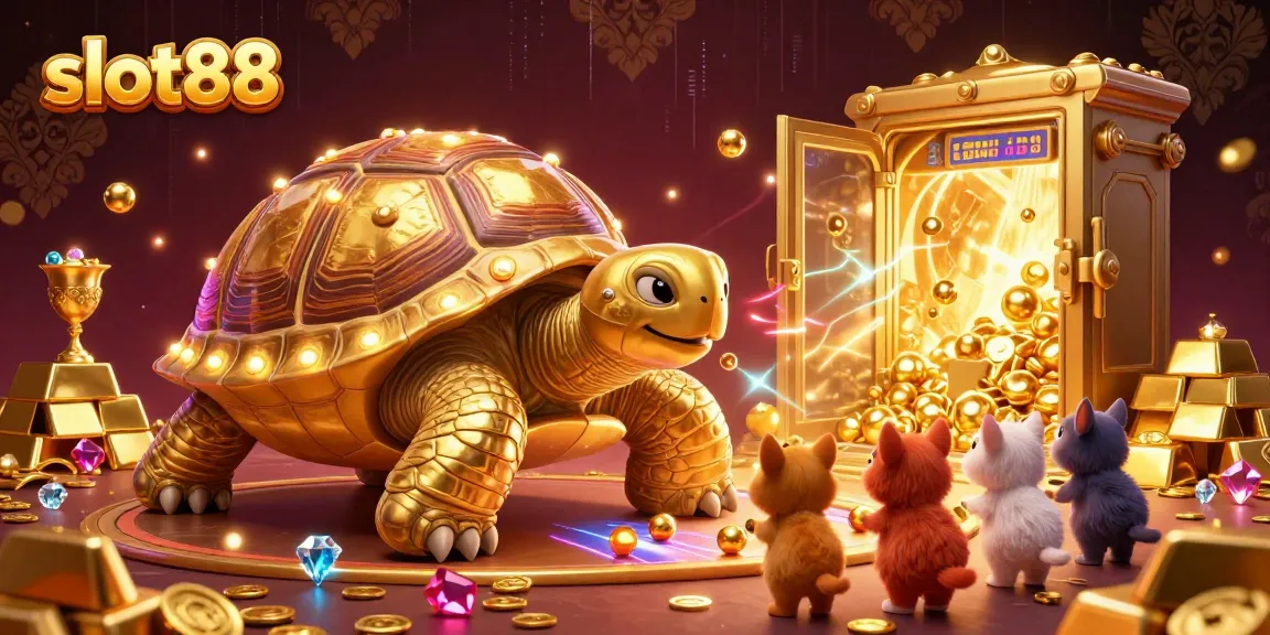 Mainkan slot88 dengan simbol keberuntungan dan harta berkilau di mesin pinball emas!