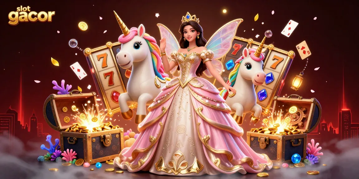 Experience the thrill of slot gacor gameplay with stunning visuals of reels, gems, and magical creatures.