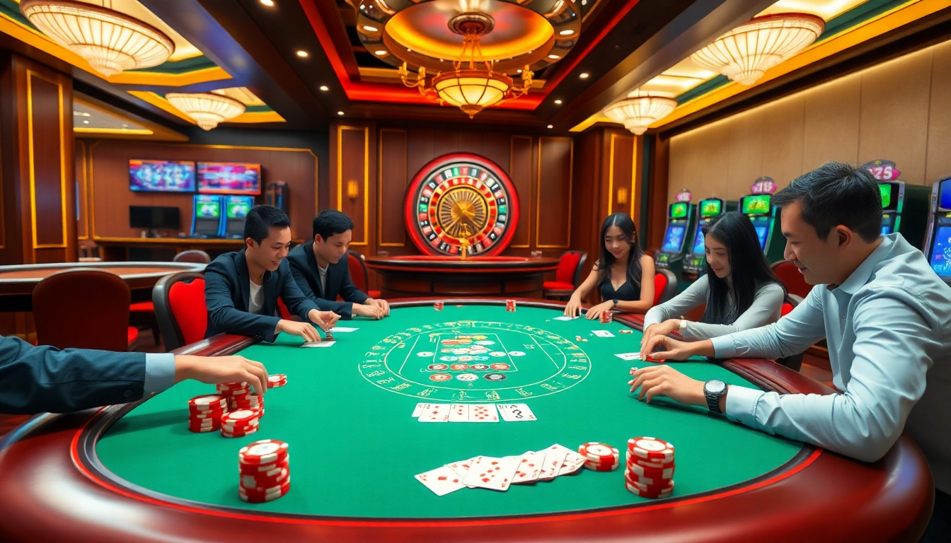 Experience the excitement of 68 game bài with vibrant poker chips and engaging gameplay.