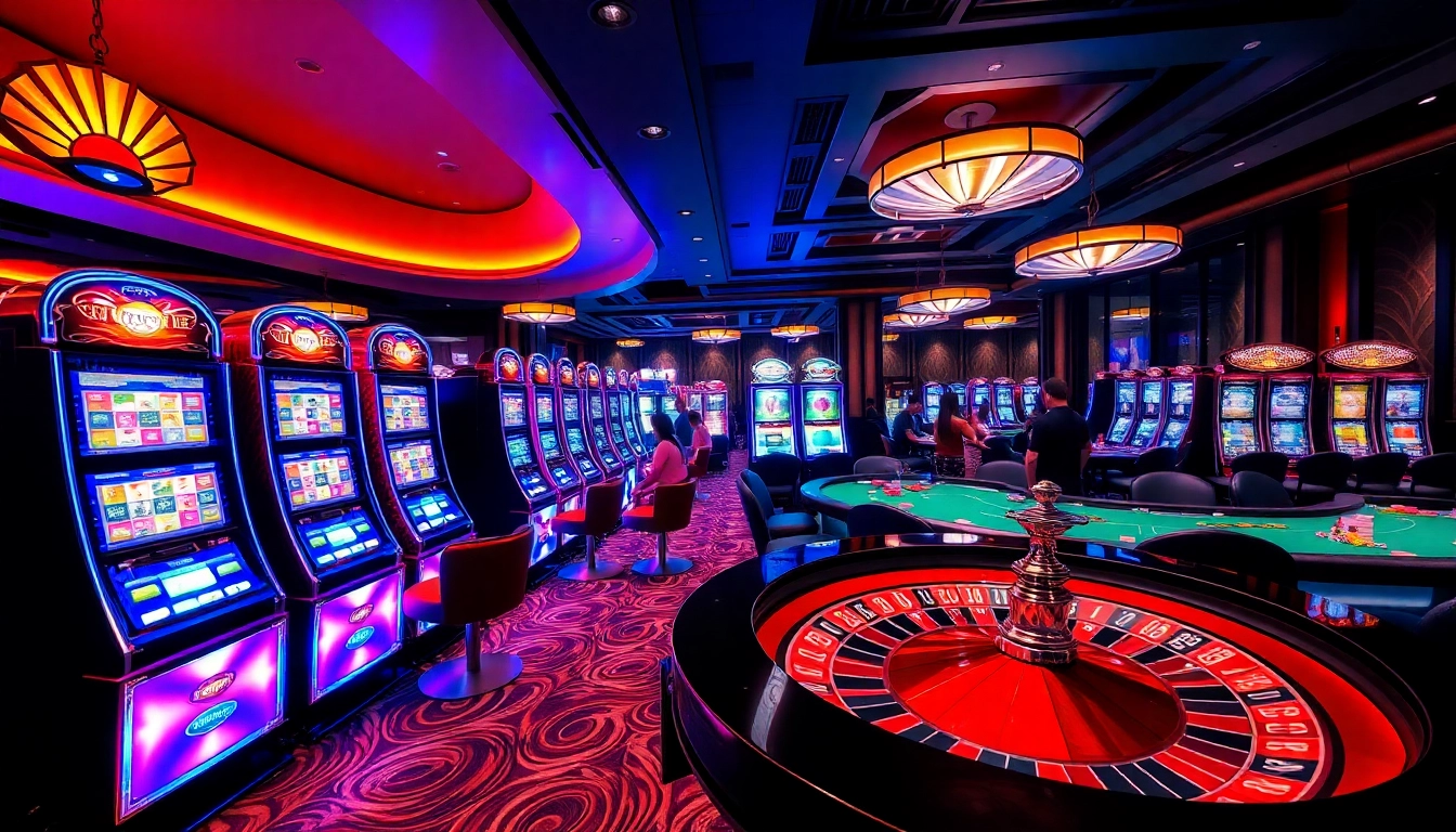 Exciting gaming atmosphere at XX88 casino featuring vibrant tables and enthusiastic players.