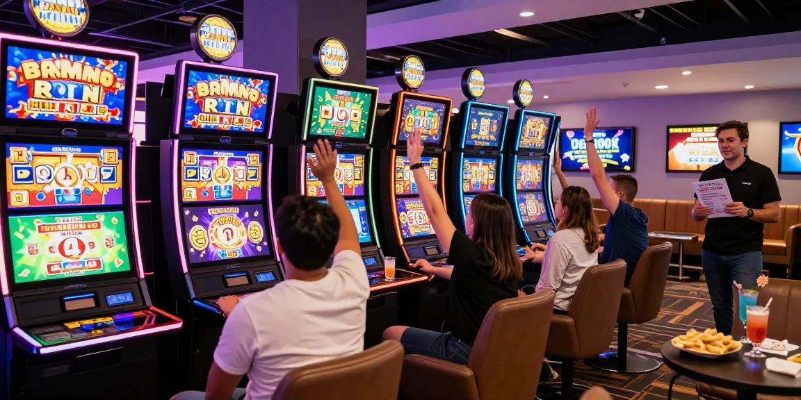 Players enjoying bonus buy slots at a lively online casino with vibrant graphics and exciting gameplay.
