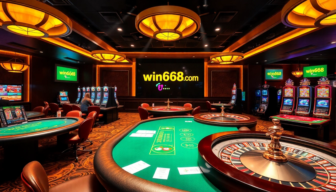 Experience thrilling gaming at win678 com with vibrant casino elements and professional atmosphere.