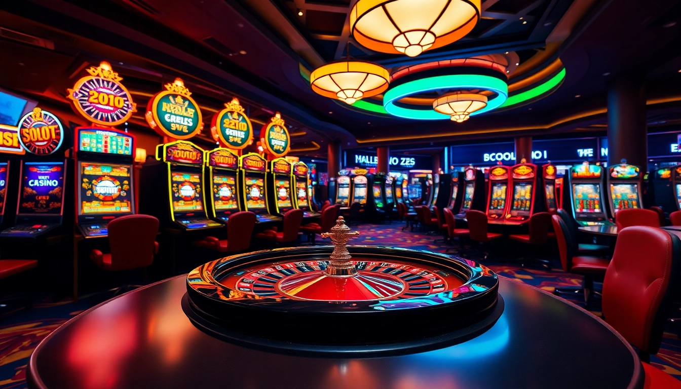 Citinow sg promotes exciting casino gaming experiences with vibrant tables and slot machines.