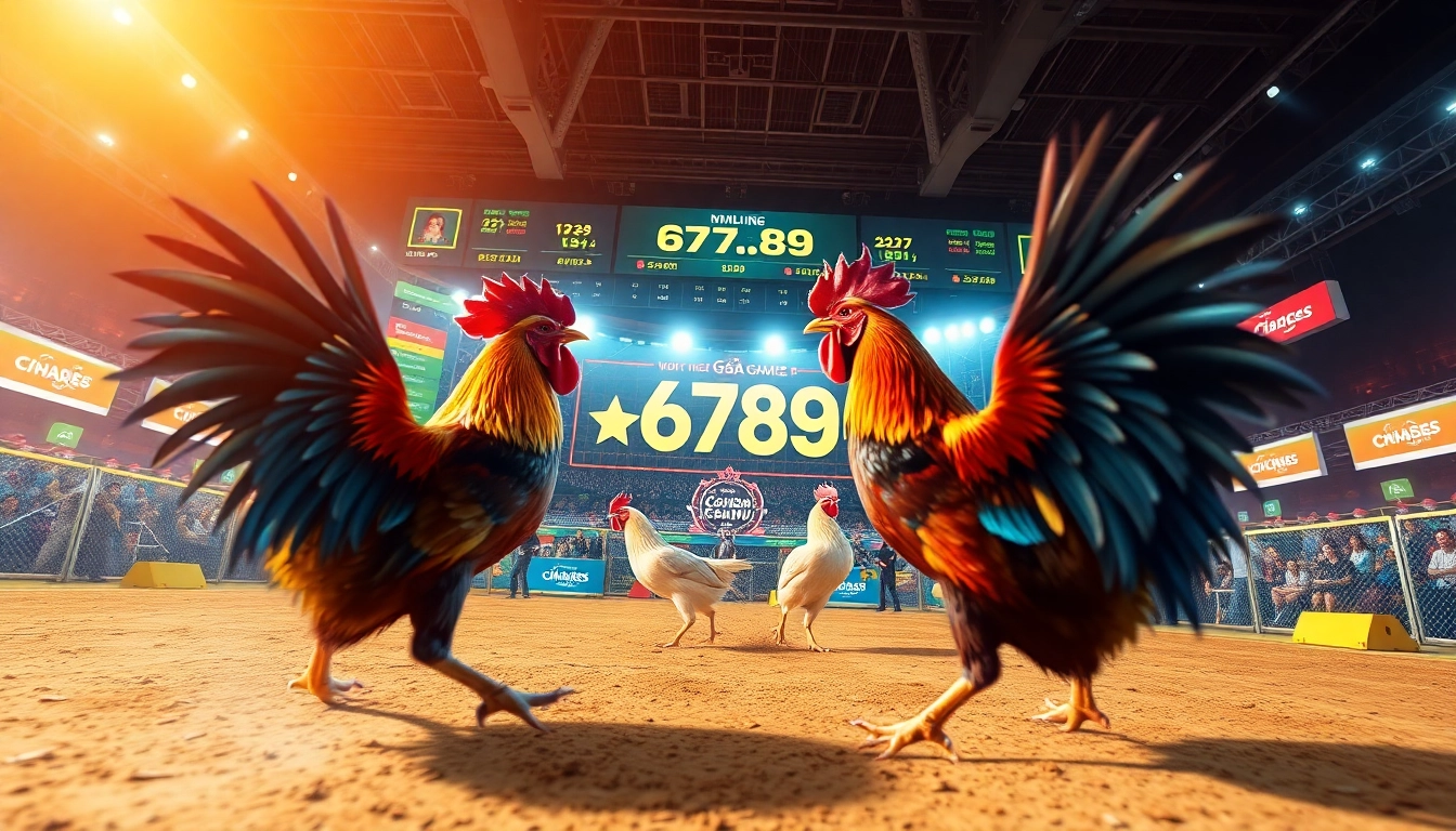 Dynamic representation of gà 6789 online cockfighting platform showcasing vivid graphics and exciting action.