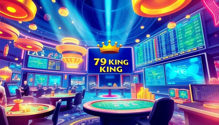 79King online gambling platform illustration with vibrant casino elements