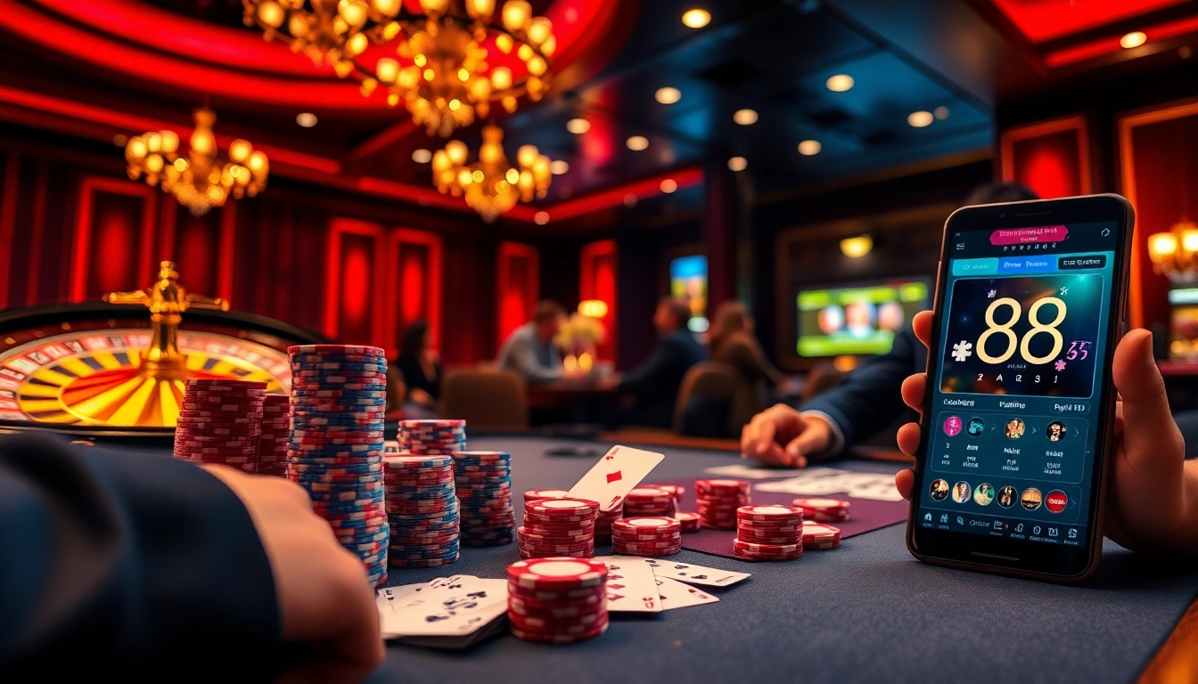 Experience the thrill of MM88 as players engage in high-stakes poker with luxurious ambiance.