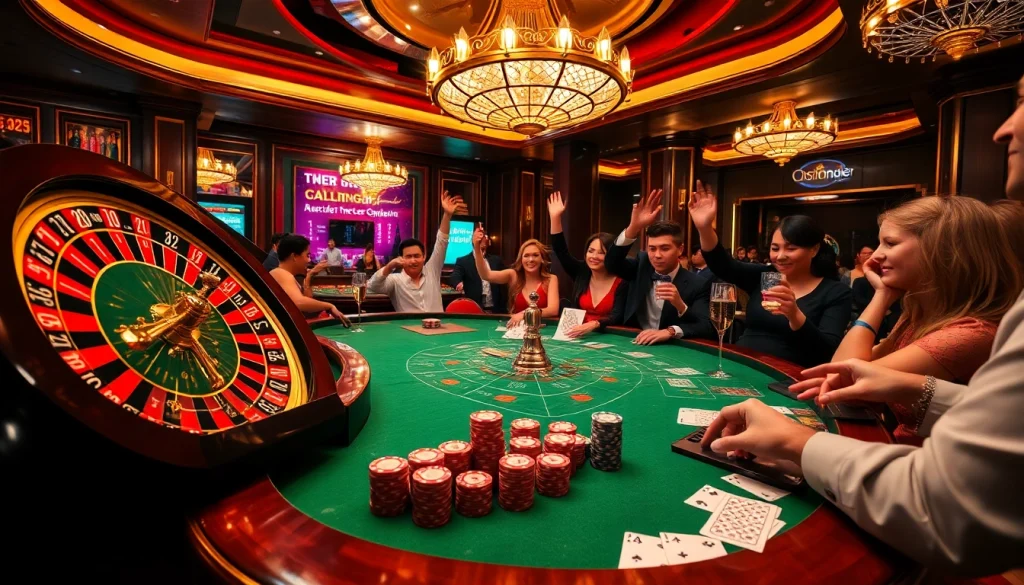 Experience thrilling moments at the win55 casino, featuring roulette, poker chips, and an elegant atmosphere.