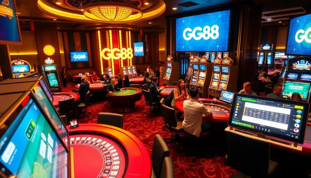 Engage in thrilling gameplay at GG88 casino with diverse tables, vibrant slots, and advanced features.