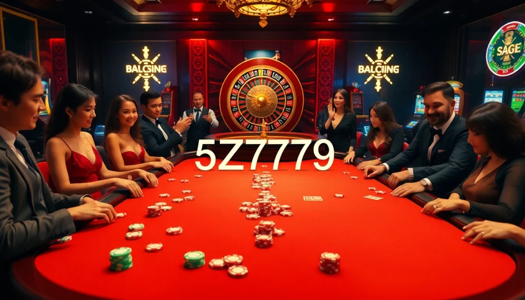 Experience the thrill of the poker table at 5Z7779 with vibrant chips and an elegant atmosphere.