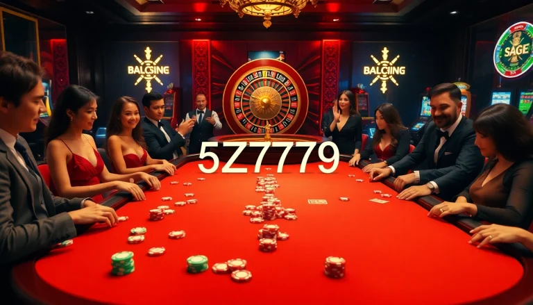 Experience the thrill of the poker table at 5Z7779 with vibrant chips and an elegant atmosphere.