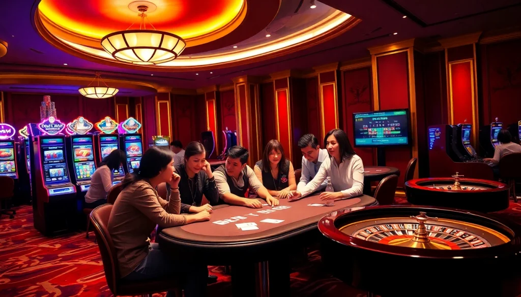 Experience the excitement of betting at bet88 with luxurious casino visuals featuring vibrant games.