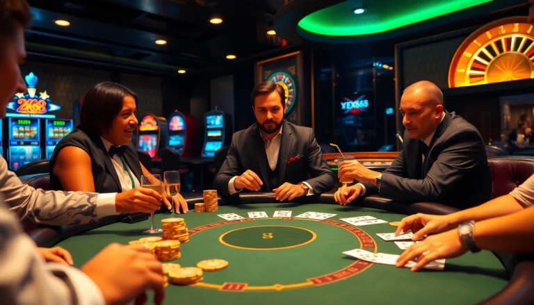 Experience high-stakes play at XX88's luxurious casino gaming table with vibrant chips.