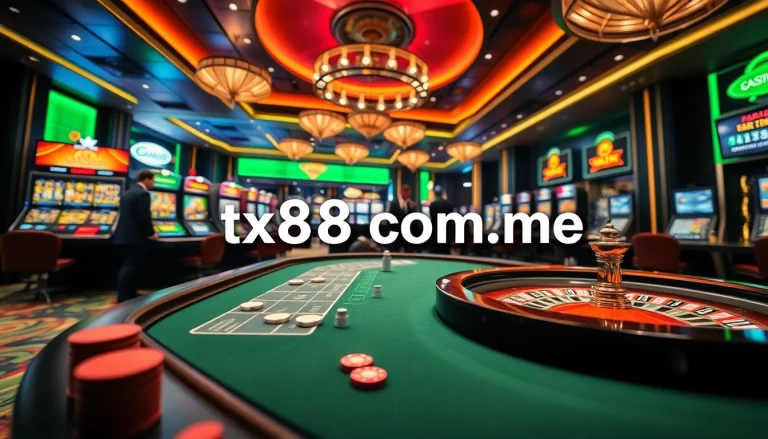 Engage in thrilling gameplay at tx88com.me with vibrant casino tables and high-stakes excitement.