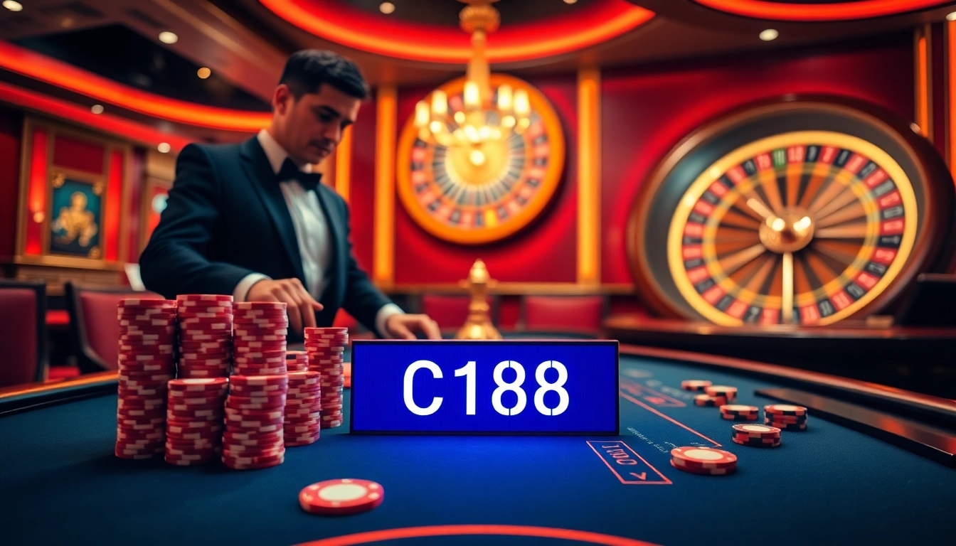 C168 players engaging with a luxurious casino table, showcasing thrilling gambling action.