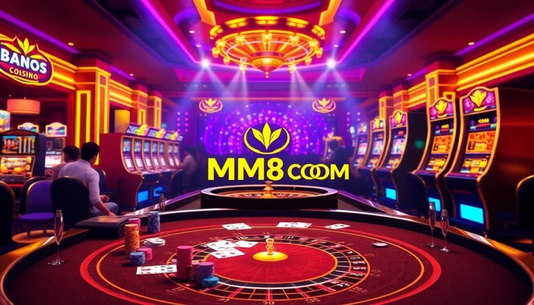 Experience the excitement of gambling at MM88 COM with vibrant slot machines and poker tables.