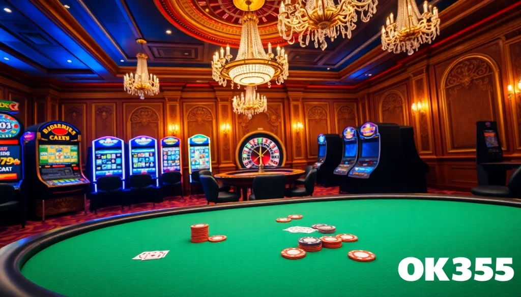 Experience thrilling casino games with OK365's vibrant and professional gaming environment.