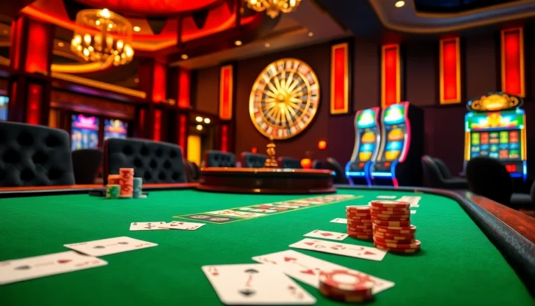 Engaging gambling scene at https://new88bet.us/ featuring poker chips and roulette for high-stakes excitement.