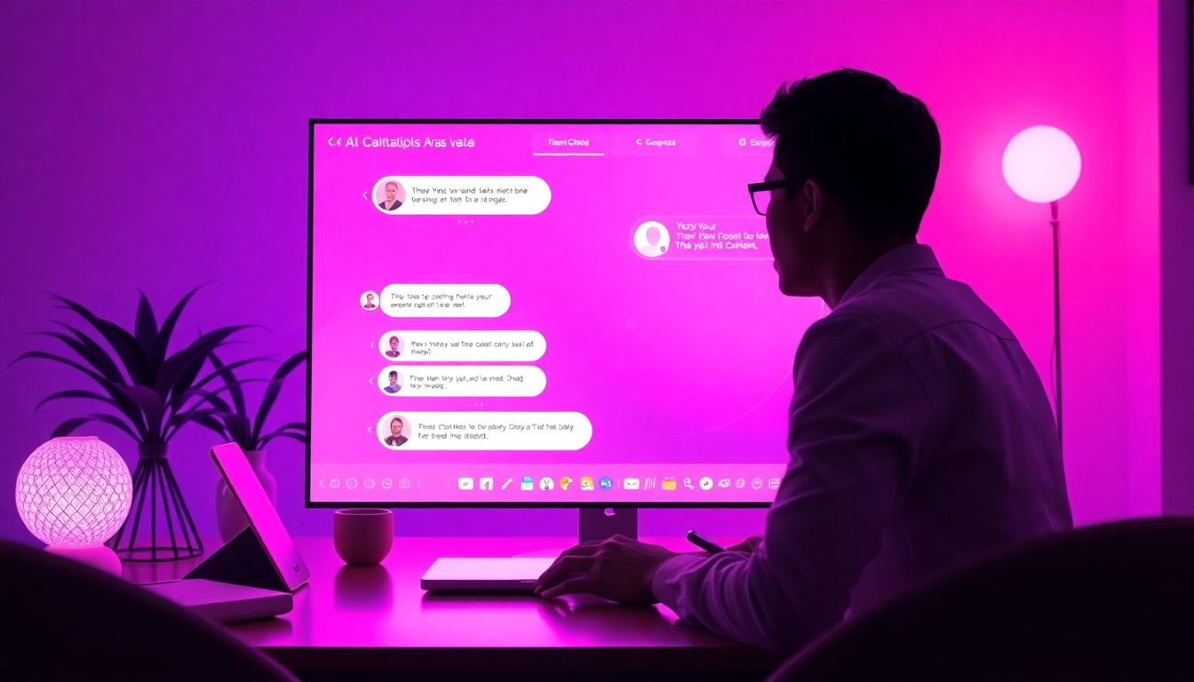 Experience engaging interactions with free sex AI chat characters in a vibrant digital setting.