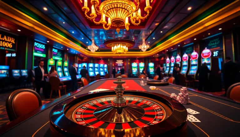 Winning at the Hello88 casino with poker chips and vibrant roulette action.