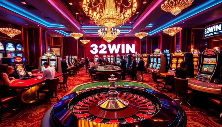 Experience the excitement of 32WIN with vibrant casino action, slot machines, and live dealers.