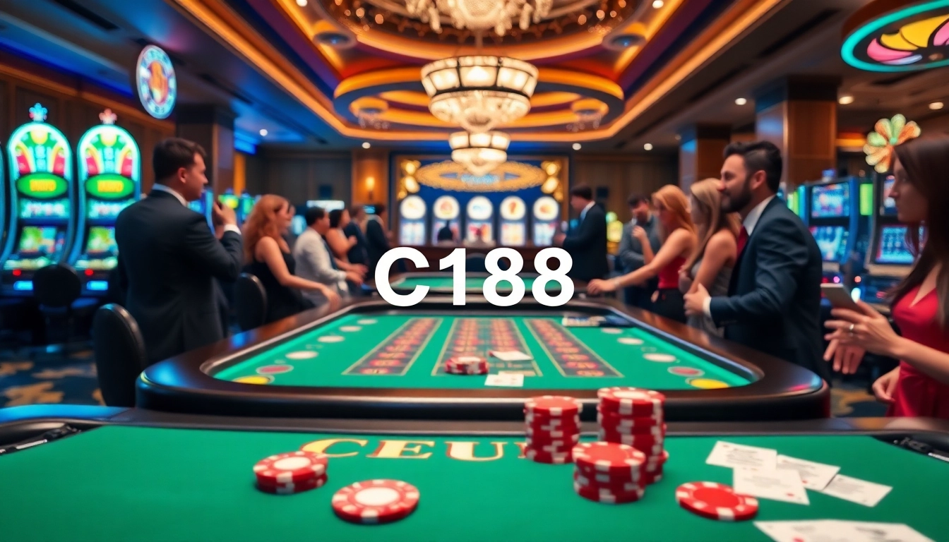 C168 betting scene showcasing high-stakes blackjack table with players and chips.