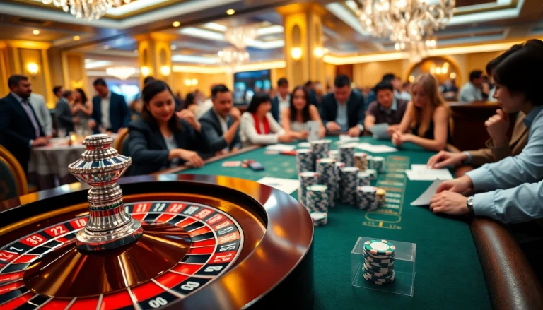 Engaging roulette gameplay experience at https://kjc.exchange featuring vibrant chips and players.