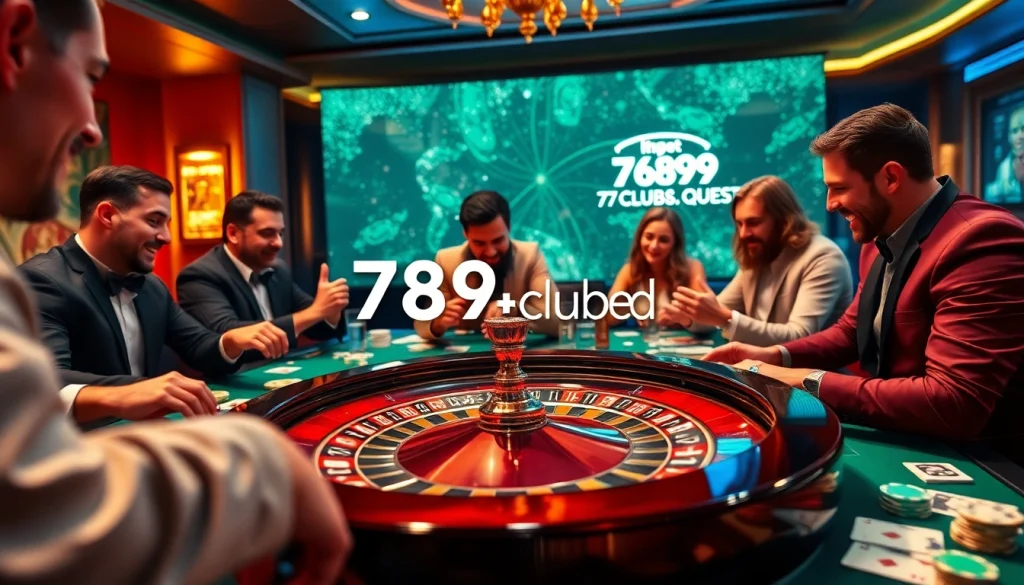 Experience the excitement of casino gaming at https://789club.quest/ with players engaged at a high-stakes table.