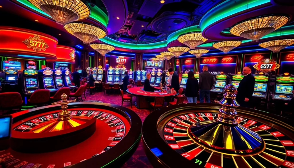 Experience the excitement of high-stakes poker at 5Z777 casino featuring vibrant tables and strategic gameplay.