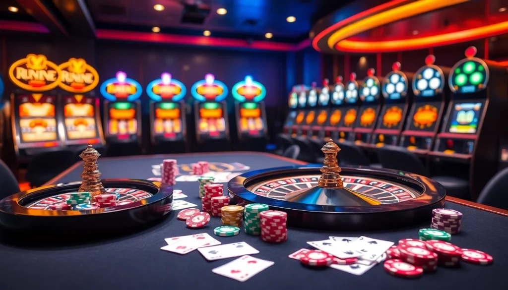 Enjoy thrilling gambling experiences at https://kuwinblog.com/ with vibrant cards and poker chips on a luxe casino table.