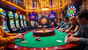 Navigating high-stakes poker at NK88, where anticipation meets luxury in a casino setting.