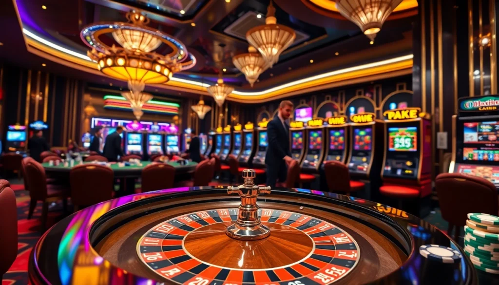 Players engaging in thrilling casino games at https://11win.br.com/, with vibrant roulette and poker scenes.